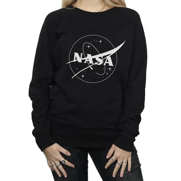 NASA Womens/Ladies Insignia Logo Sweatshirt Black L
