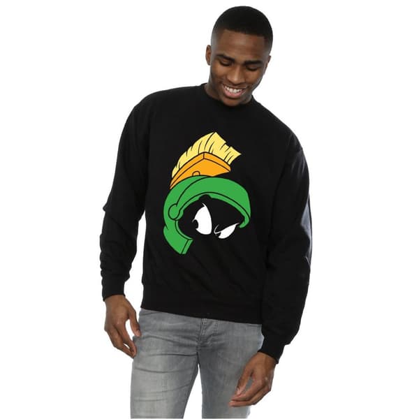 Looney Tunes Mens Marvin The Martian Face Sweatshirt