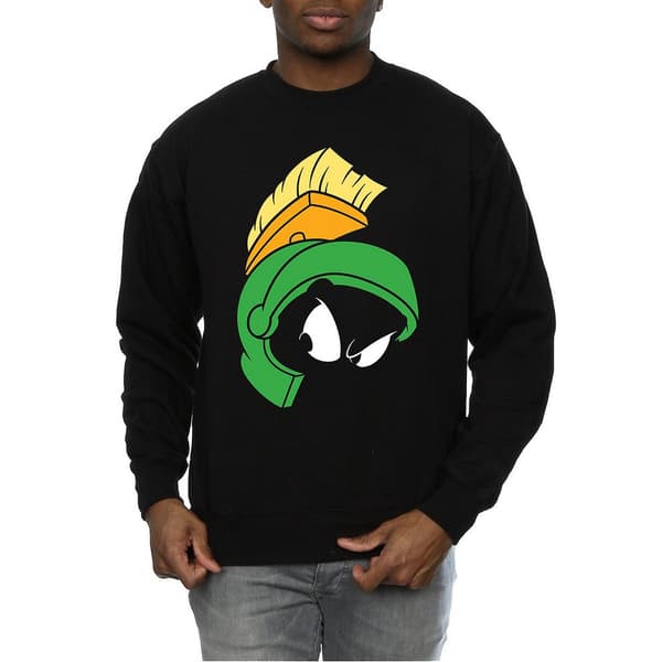 Looney Tunes Mens Marvin The Martian Face Sweatshirt