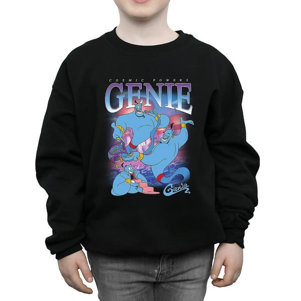 Aladdin Boys Genie Montage Sweatshirt Black 12-13 Years