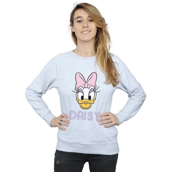 Disney Womens/Ladies Daisy Duck Face Sweatshirt