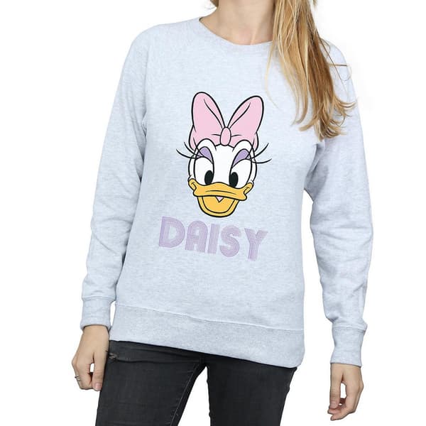 Disney Womens/Ladies Daisy Duck Face Sweatshirt