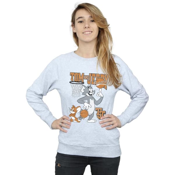 Tom and Jerry Womens/Ladies Spinning Basketball Sweatshirt