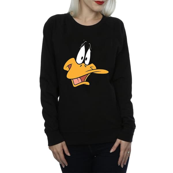 Looney Tunes Dam/Tjej Daffy Duck Face Sweatshirt