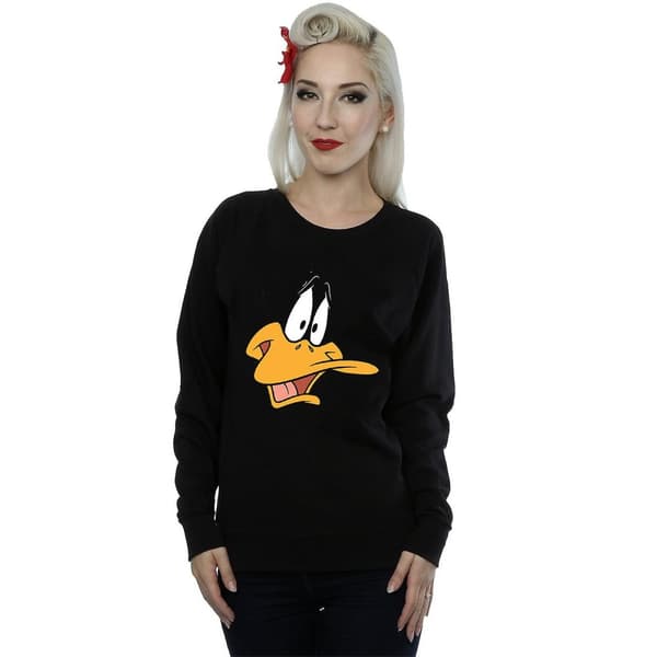 Looney Tunes Dam/Tjej Daffy Duck Face Sweatshirt