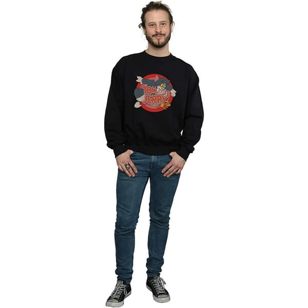 Tom and Jerry Mens Classic Catch Sweatshirt