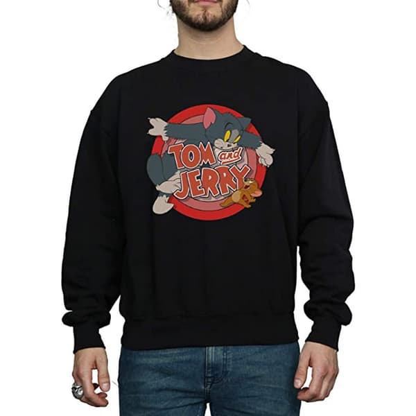 Tom and Jerry Mens Classic Catch Sweatshirt