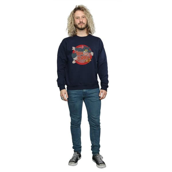Tom and Jerry Mens Classic Catch Sweatshirt