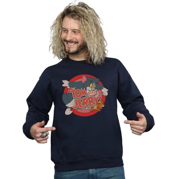 Tom and Jerry Mens Classic Catch Sweatshirt