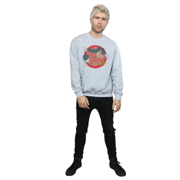 Tom and Jerry Mens Classic Catch Sweatshirt