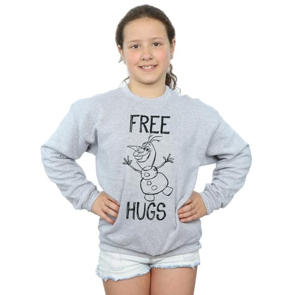 Frozen Girls Free Hugs Olaf Sweatshirt