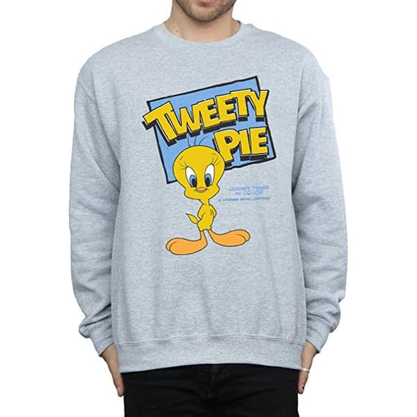 Looney Tunes Mens Classic Tweety Sweatshirt