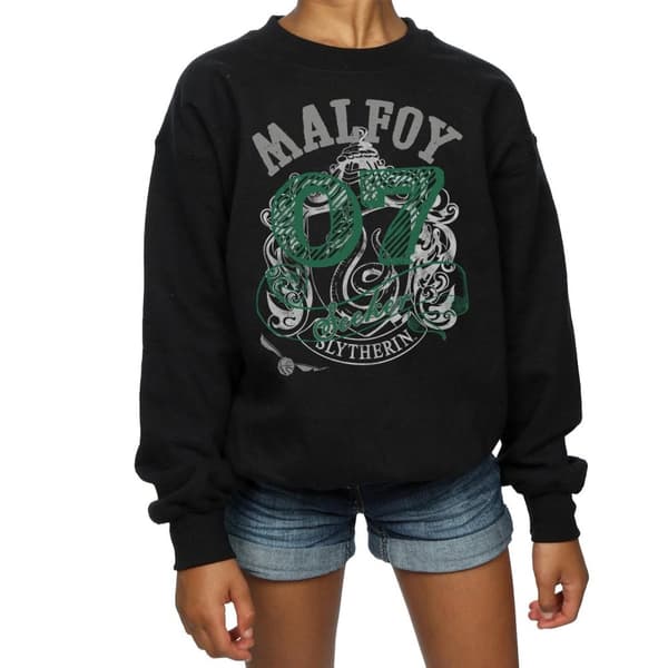 Harry Potter Girls Draco Malfoy Seeker Slytherin Sweatshirt