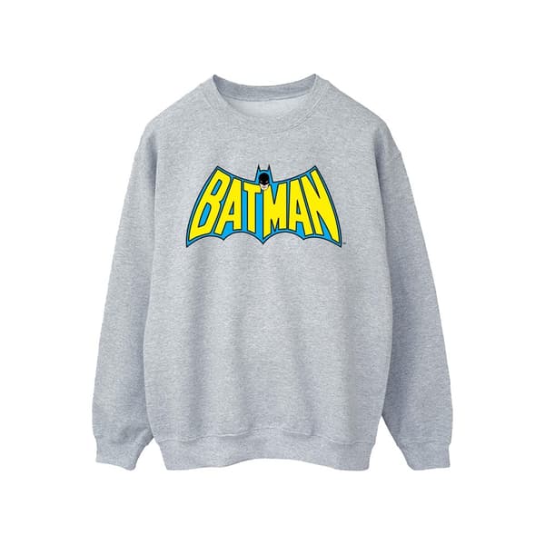 Batman Dam/Tjej Retro Logo Sweatshirt i Heather