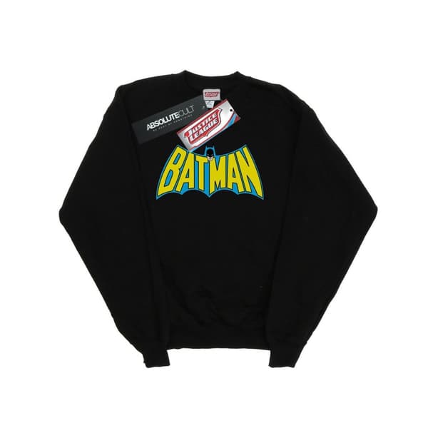Batman Dam/Tjej Retro Logo Sweatshirt i Heather