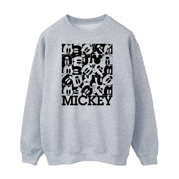 Disney Mens Mickey Mouse Grid Sweatshirt