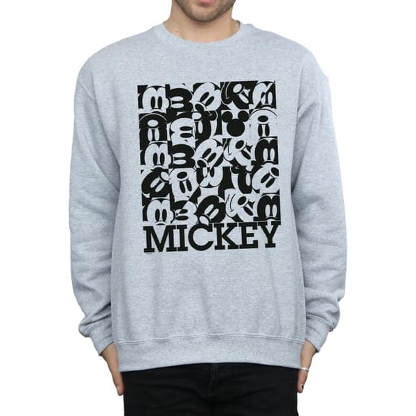 Disney Mens Mickey Mouse Grid Sweatshirt