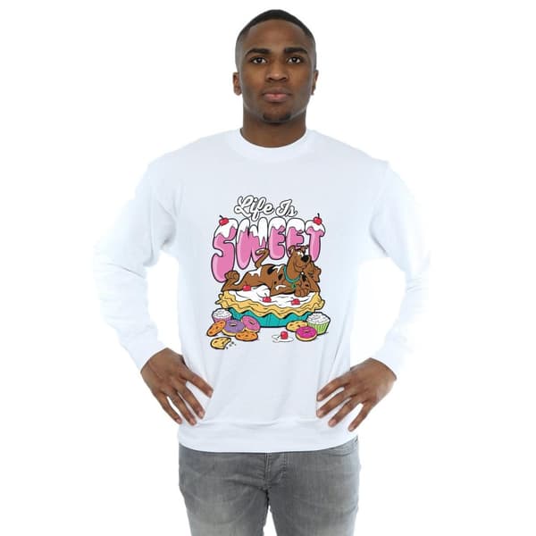 Scooby Doo Mens Life Is Sweet Sweatshirt