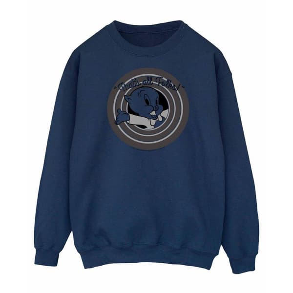 Looney Tunes Mens That´s All Folks Porky Pig Sweatshirt