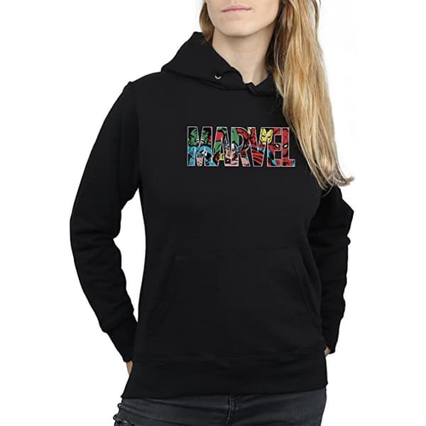 Marvel Comics Kvinnor/Damer Infill Logo Hoodie