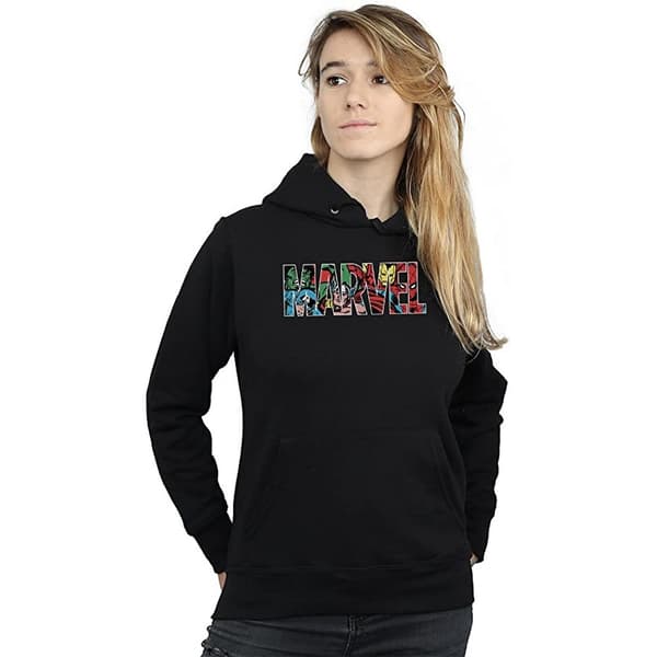 Marvel Comics Womens/Ladies Infill Logo Hoodie