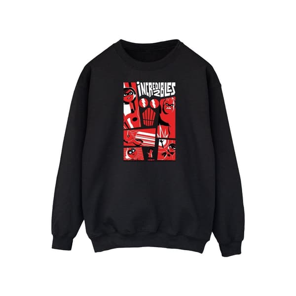 The Incredibles Mens Collage Sweatshirt Black XXL