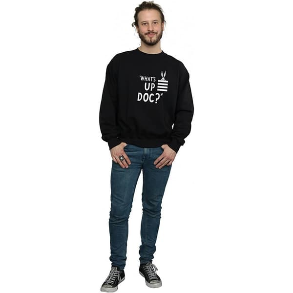 Looney Tunes Unisex Adult What´s Up Doc Bugs Bunny Stripe Sweatshirt