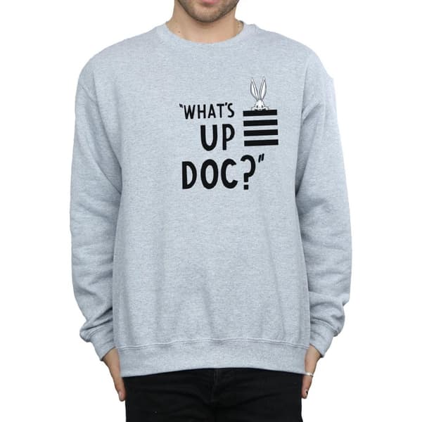 Looney Tunes Unisex Adult What´s Up Doc Bugs Bunny Stripe Sweatshirt