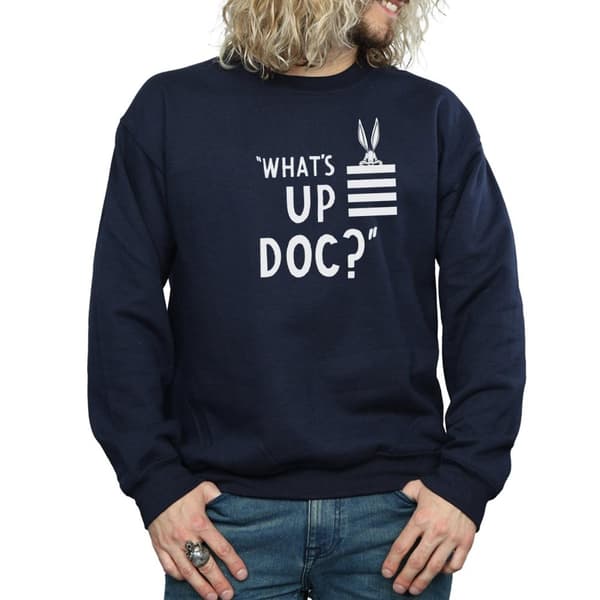 Looney Tunes Unisex Adult What´s Up Doc Bugs Bunny Stripe Sweatshirt