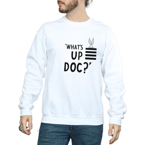 Looney Tunes Unisex Adult What´s Up Doc Bugs Bunny Stripe Sweatshirt