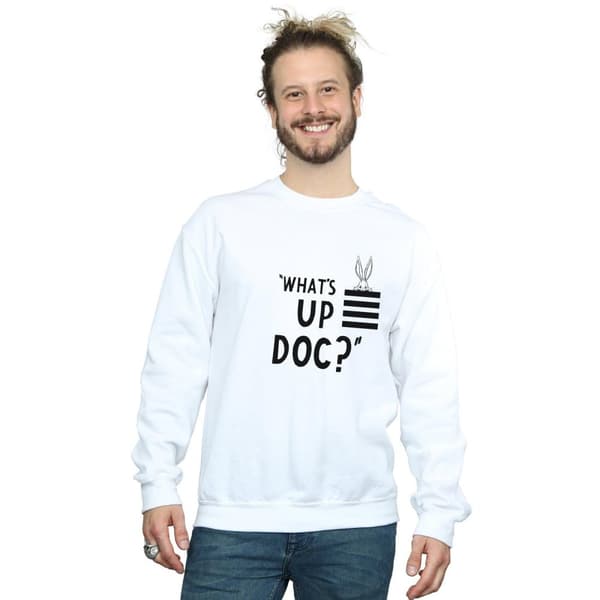 Looney Tunes Unisex Adult What´s Up Doc Bugs Bunny Stripe Sweatshirt