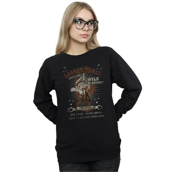 Looney Tunes Womens/Ladies Wile E Coyote Guitar Sweatshirt