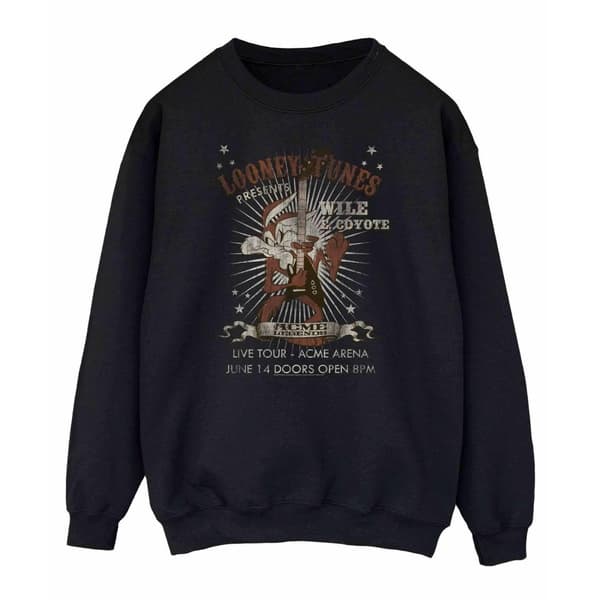 Looney Tunes Womens/Ladies Wile E Coyote Guitar Sweatshirt