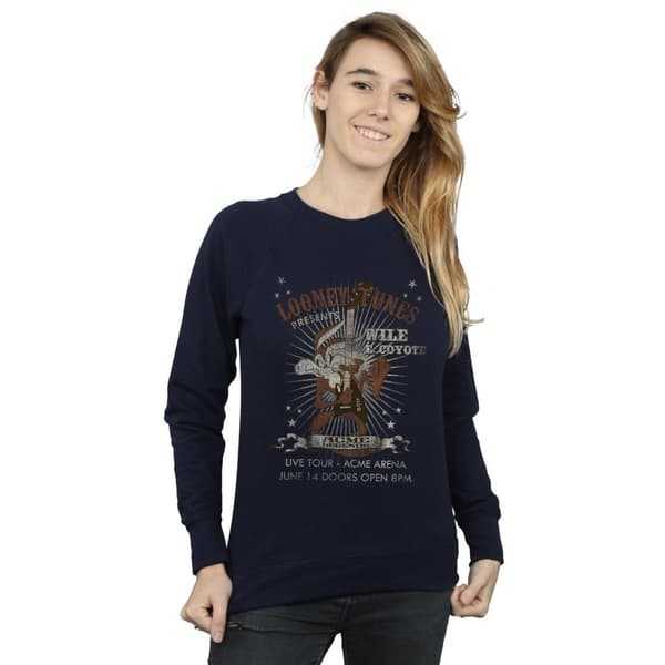 Looney Tunes Womens/Ladies Wile E Coyote Guitar Sweatshirt