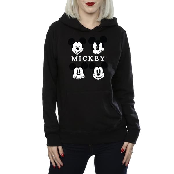 Disney Womens/Ladies Mickey Mouse Four Heads Hoodie