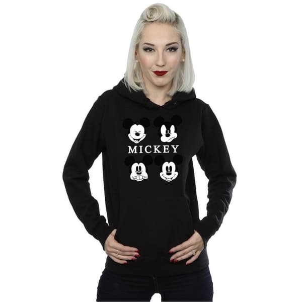 Disney Womens/Ladies Mickey Mouse Four Heads Hoodie