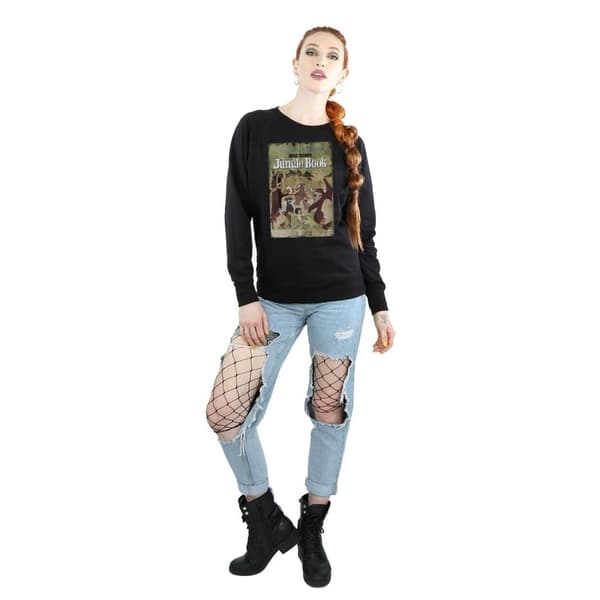 Jungle Book Dam/Tjej Retro Poster Sweatshirt