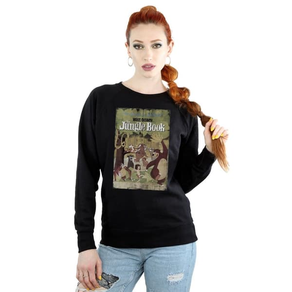 Jungle Book Dam/Tjej Retro Poster Sweatshirt