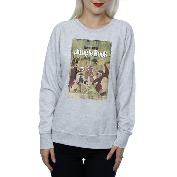 Jungle Book Dam/Tjej Retro Poster Sweatshirt