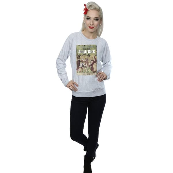 Jungle Book Dam/Tjej Retro Poster Sweatshirt