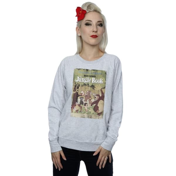 Jungle Book Dam/Tjej Retro Poster Sweatshirt