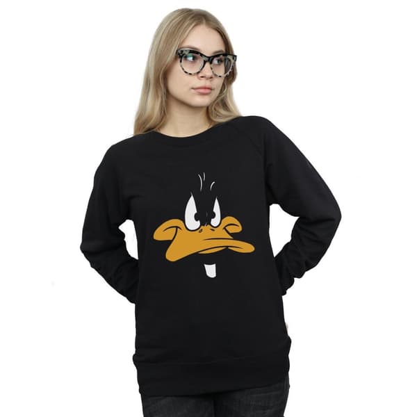 Looney Tunes Dam/Tjej Daffy Duck Face Sweatshirt