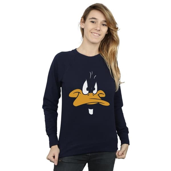 Looney Tunes Dam/Tjej Daffy Duck Face Sweatshirt
