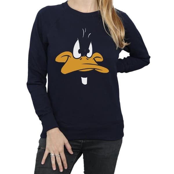 Looney Tunes Dam/Tjej Daffy Duck Face Sweatshirt