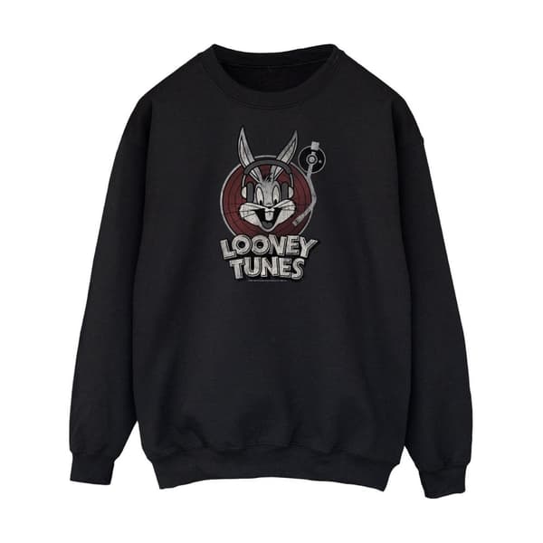 Looney Tunes Mens Bugs Bunny Circle Logo Sweatshirt