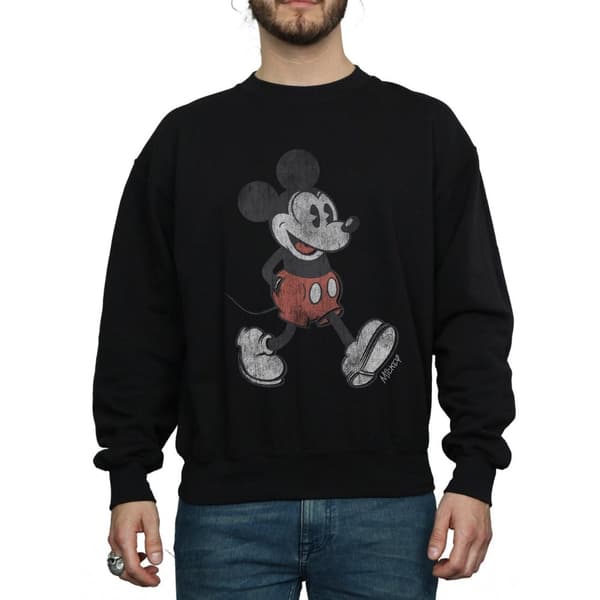 Disney Mens Walking Musse Pigg Sweatshirt