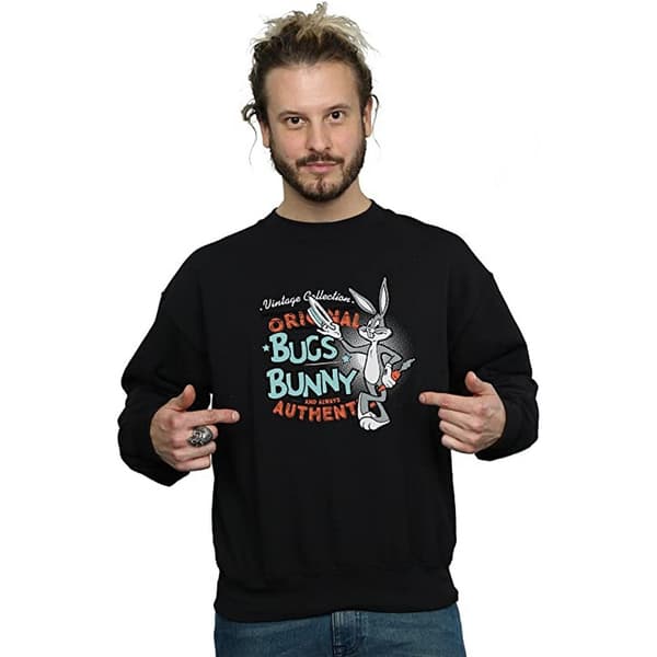 Looney Tunes Unisex Adult Bugs Bunny Vintage Sweatshirt