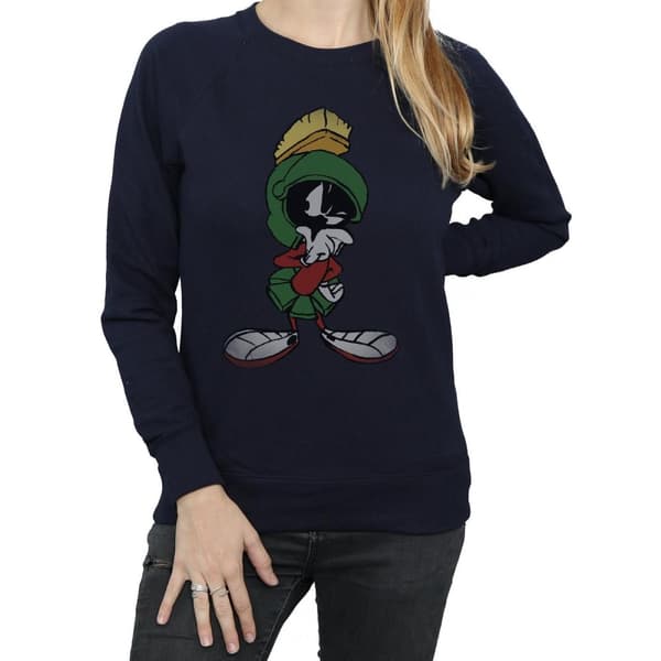 Looney Tunes Dam/Tjej Marvin The Martian Pose Sweatshirt med värmande filt