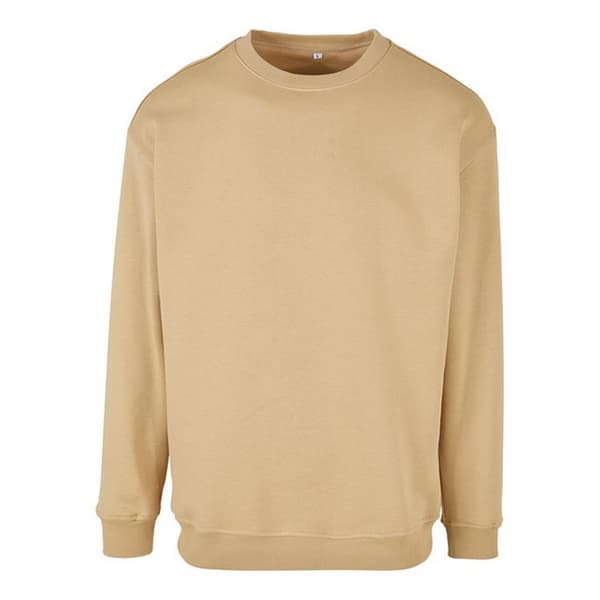 Build Your Brand Unisex vuxen Sweatshirt med halsringning för vuxna Union Beige XL