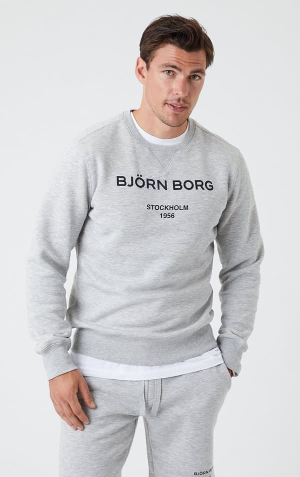 Björn Borg - Sweatshirt 10001097 Logo Ljusgrå L